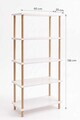 Corp biblioteca, Hanah Home, Pk261, 60x136x25 cm, PAL, Alb