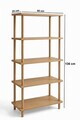 Corp biblioteca, Hanah Home, Pk261, 60x136x25 cm, PAL, Maro