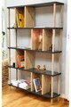 Corp biblioteca, Hanah Home, Peka-0045, 90x137x20 cm, PAL, Antracit / Stejar