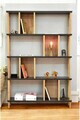 Corp biblioteca, Hanah Home, Peka-0045, 90x137x20 cm, PAL, Antracit / Stejar