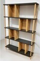 Corp biblioteca, Hanah Home, Peka-0045, 90x137x20 cm, PAL, Antracit / Stejar