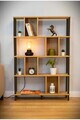 Corp biblioteca, Hanah Home, Peka-0045, 90x137x20 cm, PAL, Stejar / Negru