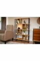 Corp biblioteca, Hanah Home, Peka-0045, 90x137x20 cm, PAL, Stejar / Negru