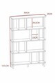 Corp biblioteca, Hanah Home, Peka-0045, 90x137x20 cm, PAL, Stejar / Negru