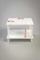 Masuta de cafea, Hanah Home, Peka-0049, 60x42.5x60 cm, PAL, Maro