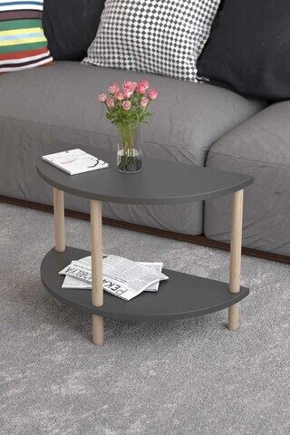 Masuta de cafea, Hanah Home, Peka-0007, 60x42x30 cm, PAL, Antracit