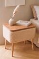 Noptiera, Hanah Home, Puf02Peka02, 60x55x30 cm, PAL, Bej / Natural