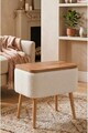 Noptiera, Hanah Home, Puf02Peka02, 60x55x30 cm, PAL, Alb / Natural