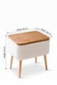 Masuta, Hanah Home, Pkpuf02S, 60x65x30 cm, PAL, Alb