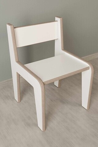 Scaun de masa pentru bebelusi, Hanah Home, Peka-0000-1S, 32x45x20 cm, PAL, Alb