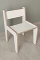 Scaun de masa pentru bebelusi, Hanah Home, Peka-0000-1S, 32x45x20 cm, PAL, Alb