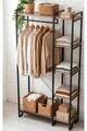 Cuier de perete, Hanah Home, Peka9023, 90x169x34 cm, PAL, Natural/Negru