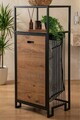 Raft pentru baie, Hanah Home, Peka9092, 40x74x32 cm, PAL, Natural/Negru