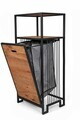 Raft pentru baie, Hanah Home, Peka9092, 40x74x32 cm, PAL, Natural/Negru