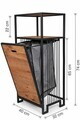 Raft pentru baie, Hanah Home, Peka9092, 40x74x32 cm, PAL, Natural/Negru