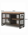 Comoda TV, Hanah Home, Peka9110, 90x54x36 cm, PAL, Nuc / Negru