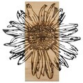 Decoratiune de perete, Rama de Oro -1, Metal, Rama din lemn (grosime 3 cm), Natural/Negru