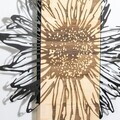 Decoratiune de perete, Rama de Oro -1, Metal, Rama din lemn (grosime 3 cm), Natural/Negru