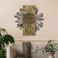 Decoratiune de perete, Rama de Oro -2, Metal, Rama din lemn (grosime 3 cm), Verde/Negru