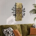 Decoratiune de perete, Rama de Oro -2, Metal, Rama din lemn (grosime 3 cm), Verde/Negru