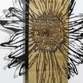 Decoratiune de perete, Rama de Oro -2, Metal, Rama din lemn (grosime 3 cm), Verde/Negru
