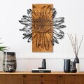 Decoratiune de perete, Rama de Oro -5, Metal, Rama din lemn (grosime 3 cm), Nuc negru