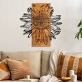 Decoratiune de perete, Rama de Oro -5, Metal, Rama din lemn (grosime 3 cm), Nuc negru