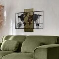 Decoratiune de perete, Fusione Naturale -2, Metal, Rama din lemn (grosime 3 cm), Verde/Negru