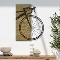 Decoratiune de perete, Wilderness Echo -1, Metal, Rama din lemn (grosime 3 cm), Verde/Negru