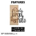 Decoratiune de perete, Ebedi Nakıs -1, Metal, Rama din lemn (grosime 3 cm), Natural/Negru