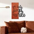Decoratiune de perete, Ebedi Nakıs -4, Metal, Rama din lemn (grosime 3 cm), Roșu/Negru