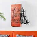 Decoratiune de perete, Ebedi Nakıs -4, Metal, Rama din lemn (grosime 3 cm), Roșu/Negru
