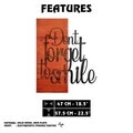 Decoratiune de perete, Ebedi Nakıs -4, Metal, Rama din lemn (grosime 3 cm), Roșu/Negru