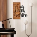 Decoratiune de perete, Ebedi Nakıs -5, Metal, Rama din lemn (grosime 3 cm), Nuc negru