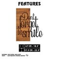 Decoratiune de perete, Ebedi Nakıs -5, Metal, Rama din lemn (grosime 3 cm), Nuc negru