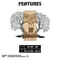 Decoratiune de perete, Sogno Forestale -1, Metal, Rama din lemn (grosime 3 cm), Natural/Negru