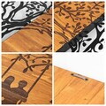 Decoratiune de perete, Sogno Forestale -5, Metal, Rama din lemn (grosime 3 cm), Nuc negru