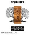 Decoratiune de perete, Sogno Forestale -5, Metal, Rama din lemn (grosime 3 cm), Nuc negru