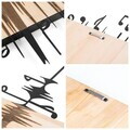 Decoratiune de perete, Symphonie Naturelle -1, Metal, Rama din lemn (grosime 3 cm), Natural/Negru