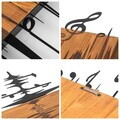 Decoratiune de perete, Symphonie Naturelle -5, Metal, Rama din lemn (grosime 3 cm), Nuc negru