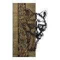 Decoratiune de perete, Whispering Timber -1, Metal, Rama din lemn (grosime 3 cm), Verde/Negru