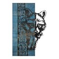 Decoratiune de perete, Whispering Timber -1, Metal, Lemn (Grosime: 3 cm, Albastru/Negru