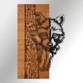 Decoratiune de perete, Whispering Timber -1, Metal, Rama din lemn (grosime 3 cm), Nuc negru