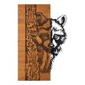 Decoratiune de perete, Whispering Timber -1, Metal, Rama din lemn (grosime 3 cm), Nuc negru