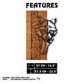Decoratiune de perete, Whispering Timber -1, Metal, Rama din lemn (grosime 3 cm), Nuc negru