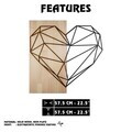 Decoratiune de perete, Sayvan-ı Huzur -1, Metal, Lemn (Grosime: 3 cm, Natural/Negru