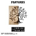 Decoratiune de perete, Aura of Nature -1, Metal, Rama din lemn (grosime 3 cm), Natural/Negru