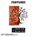 Decoratiune de perete, Aura of Nature -1, Metal, Rama din lemn (grosime 3 cm), Roșu/Negru