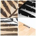 Decoratiune de perete, Hoja de Arte -1, Metal, Rama din lemn (grosime 3 cm), Natural/Negru
