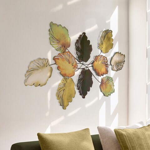Decoratiune de perete, Casado-5, Metal, Dimensiuni: 117 x 2 x 57 cm, Multicolor